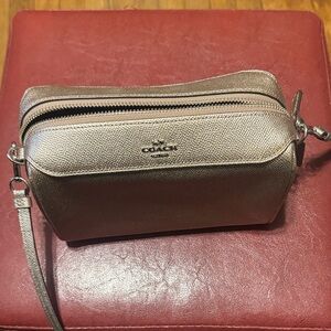 Coach Metallic Gold Zip Pouch